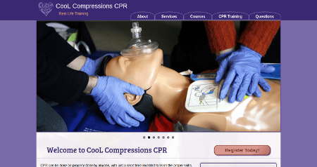 Cool Compressions CPR 2016 Website Desktop