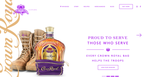 Crown Royal Website Desktop