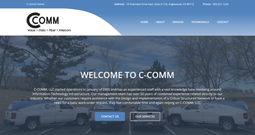 C-Comm Website Desktop