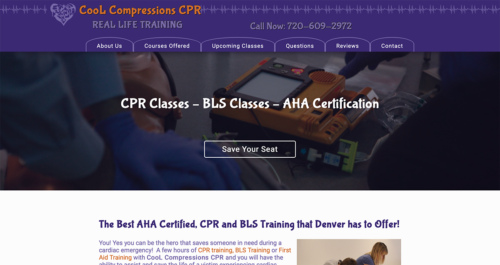 Cool Compressions CPR Website Desktop