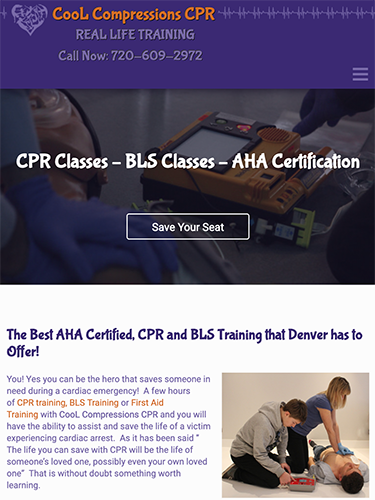 Cool Compressions CPR Website Tablet Portrait