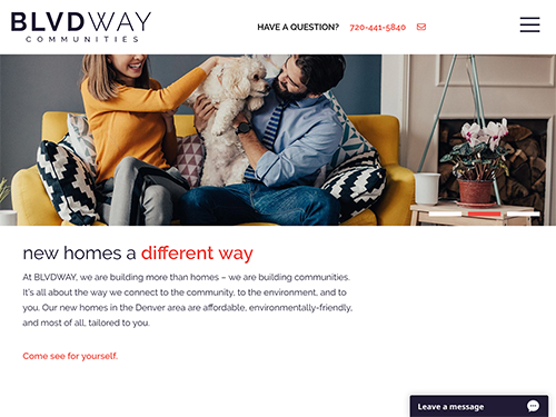 BLVDWAY Communities Website Tablet Landscape