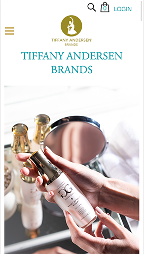 Tiffany Andersen Brands Website Mobile