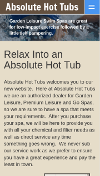Absolute Hot Tubs Website Mobile