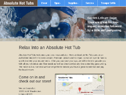 Absolute Hot Tubs Website Tablet Landscape