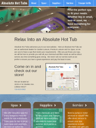 Absolute Hot Tubs Website Tablet Portrait