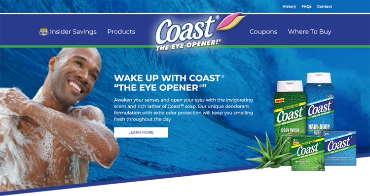 Coast Soap Website Desktop