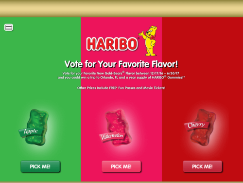 Vote Haribo Promotional Website Tablet Landscape