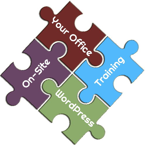 On-Site, Your Office, WordPress Training Puzzle Pieces