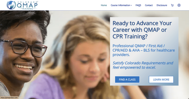QMAP Class WordPress Website Homepage